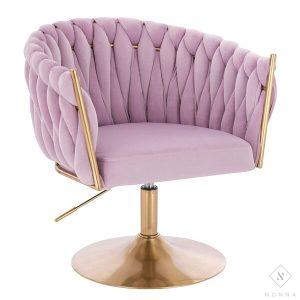 HR750N kėdė, auksas/ šviesiai violetinis veliūras