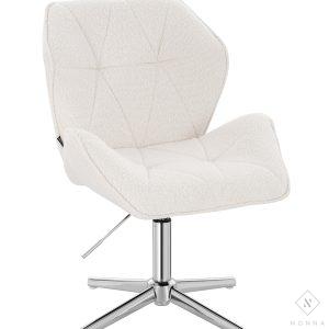 HR212cross kėdė, kreminės spalvos bukle audinys