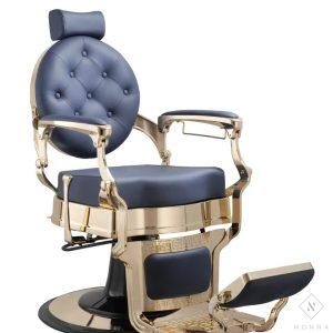 Mudi Buzz gold-blue kėdė barberiams, auksas/mėlyna