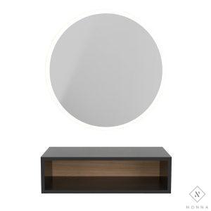 Mudi Traz kirpyklos veidrodis/ konsolė su LED apšvietimu