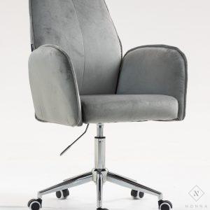 HR280k kėdė, plieno spalvos veliūras