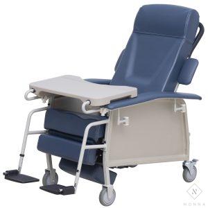 Acti geriatrinis fotelis su kojų atramomis, mėlynas